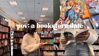 manga shopping vlog: purchasing manga, exploring Barnes and Nobles, unboxing given
