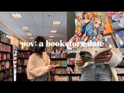 manga shopping vlog: purchasing manga, exploring Barnes and Nobles, unboxing given