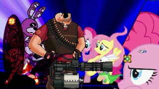 AN Mugen Request #1698: Gustab M., Rarity, Applejack, Uroboros VS Sakuya, P.Pie, Fluttershy, Bonnie