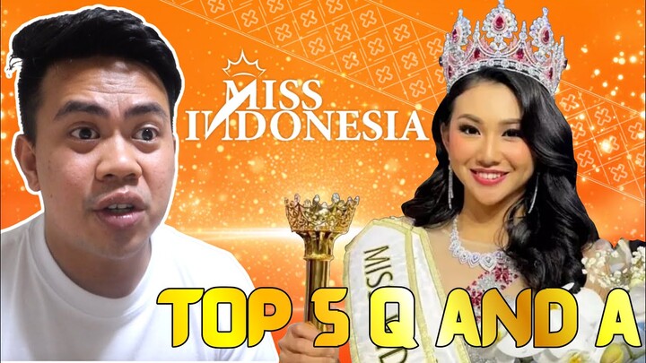 ATEBANG REACTION | MISS INDONESIA 2022 TOP 5 Q AND A #missindonesia2022