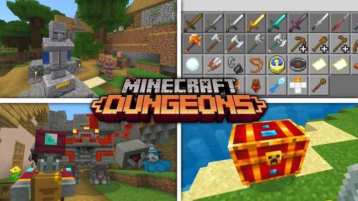 GW NYOBAIN MOBS DAN SENJATA MINECRAFT DUNGEON DI MCPE!