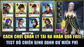 Free Fire | Cách Chơi Quản Lý Tài Ba Nhận Quà FFWS Miễn Phí - Test Chiến Binh Danh Dự FFWS Cực Đẹp