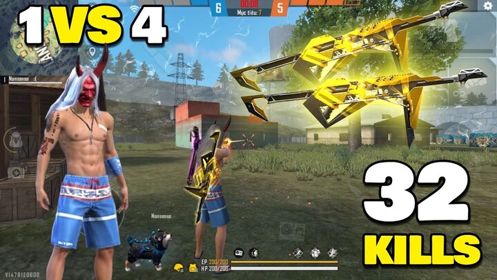 32Kills And The Way I Deal With 4 Enemies | Free Fire Vô Lý Gaming