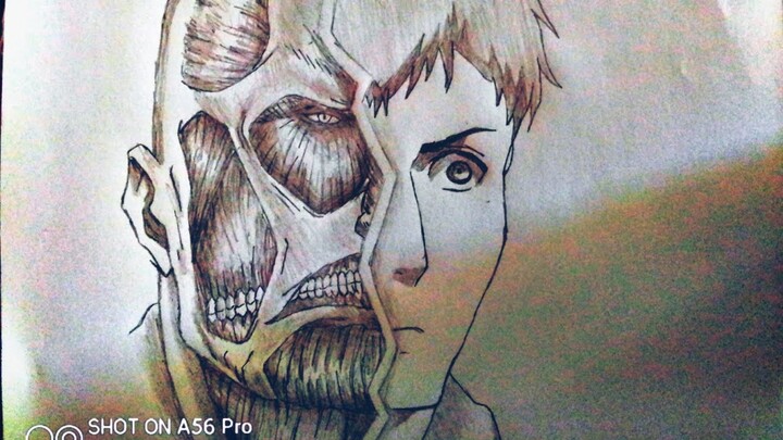 Drawing Bertolt Hoover/Colossal Titan AOT