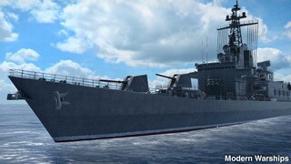 Modern Warships: JS KURAMA gameplay in latest version.