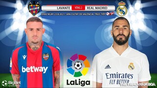 [SOI KÈO NHÀ CÁI] Levante vs Real Madrid. BĐTV trực tiếp bóng đá Tây Ban Nha (3h00 ngày 23/8)