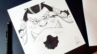 One Piece Speed Drawing - JINBEI | Anime Manga Drawing with pencil