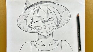 Easy anime drawing | How to draw Monkey D. Luffy step-by-step