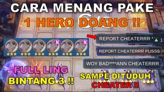 CARA MENANG PAKE 1 HERO DOANG !! SAMPE DITUDUH CHEATER !! PAKE AJA COMMANDER TERBAIK MAGIC CHESS INI
