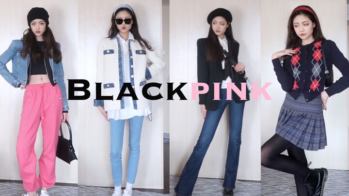 Cô gái thế hệ 00 bắt chước phong cách thời trang thường ngày khác nhau của bốn thành viên Blackpink!