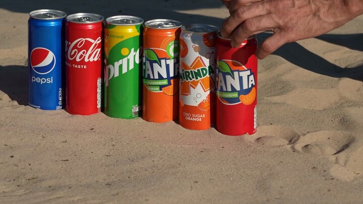 【Phòng thí nghiệm xả stress】Coca-Cola nóng, Fanta, Sprite, Pepsi, Trân Bảo Châu… và thí nghiệm với k