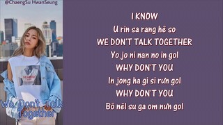 [Phiên âm tiếng Việt] We Don’t Talk Together – Heize (ft. Giriboy) (Prod. Suga)