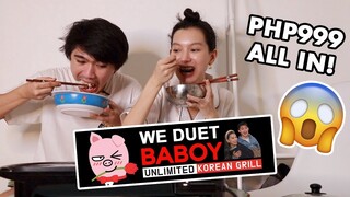 WE DUET BABOY (DIY SAMGYUPSAL AT HOME)