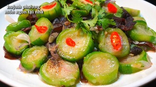 Mẹo xào mướp ngon xanh mướt không rút dầu | món ăn ngon đơn giản | vegan recipes