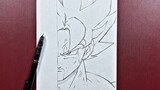 How to draw goku ssj2 | DBZ sketch