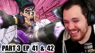 JoJo's BIZARRE ADVENTURE Part 3 Episode 41 and 42 REACTION (STARDUST CRUSADERS) | Anime EP Reaction