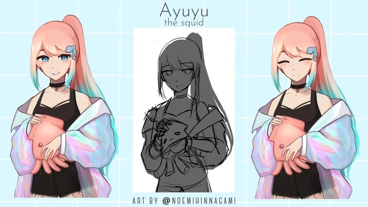 PNGtuber Speedpaint | Ayuyu the Squid