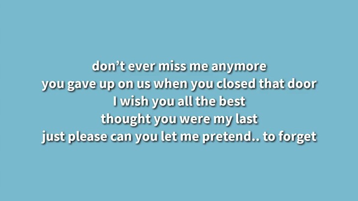 PRETEND TO FORGET