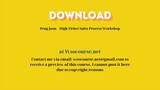 Peng Joon – High Ticket Sales Process Workshop – Free Download Courses