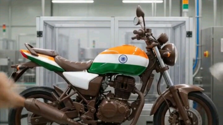 🏍️🇮🇳 जब AI ने बनाई दुनिया की अनोखी तिरंगा बाइक 😱🤖 #Shorts