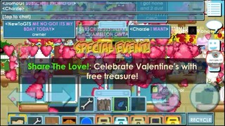 Growtopia How to get free 200 booty chest (Valentine Cards)