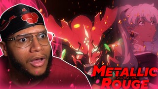 FIRE MECH FIGHTS!!! | Metallic Rouge Ep 1 REACTION!!