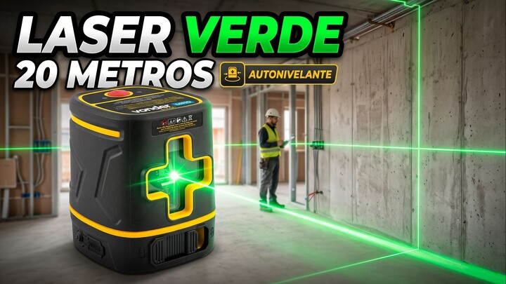 Nível a Laser Vonder NLR 020: Vale a Pena? Laser Verde, 20m e Autonivelamento