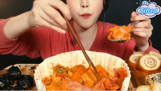 Bánh gạo xào hoa dẻo thêm phô mai, xúc xích, cơm nắm 3 #amthuc