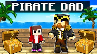 MAIZEN Raise By PIRATE DAD in Minecraft! - Parody Story(JJ and Mikey TV)