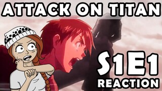 WHAT IS THIS SHOW? Attack on Titan Season 1 Episode 1 | Anime Reaction