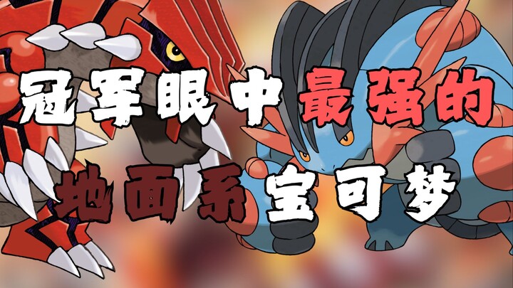 冠军眼中最强的地面系宝可梦