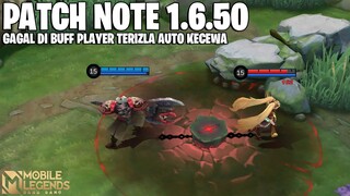 FRAGMENT SHOP UPDATE, TERIZLA GAK JADI DI BUFF, KARINA BUFF, CLAUDE NERF - PATCH NOTE 1.6.50 MLBB