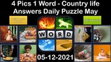 4 Pics 1 Word - Country life - 12 May 2021 - Answer Daily Puzzle + Daily Bonus Puzzle