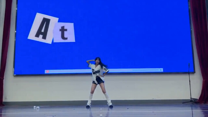 Girls' high school performs on stage