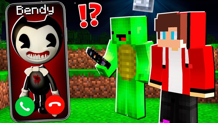 Why Creepy BENDY CALLING at Night to MIKEY and JJ at 3:00am ? - in Minecraft Maizen