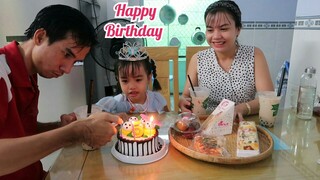 #116: Ăn bánh kem, sandwich, bông lan trứng muối, trà sữa mừng sinh nhật Thơ 5 tuổi @Tiên Hồ TV