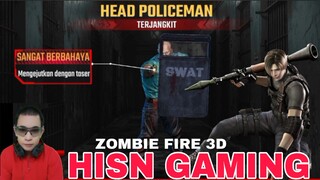 game zombie fire 3D,  kumpulan polisi zombie