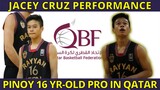 JACEY CRUZ PERFORMANCE IN QATAR BASKETBALL FEDERATION |PINOY 16-YEAR OLD PLAYING IN QATAR PRO LEAGUE