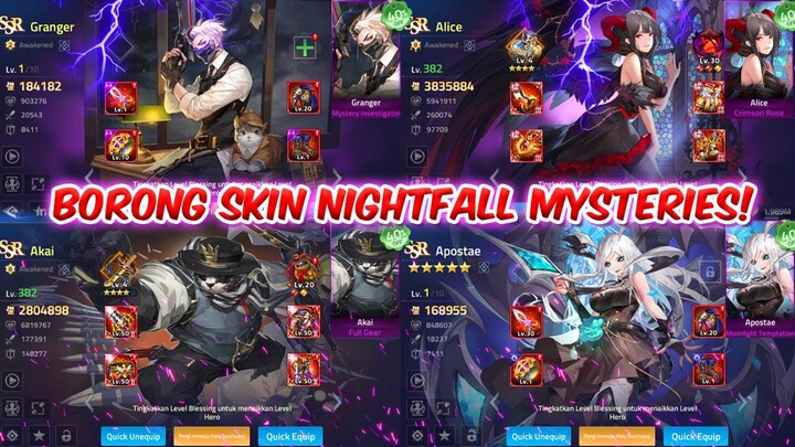 RP.800K! BORONG SKIN NIGHTFALL MYSTERIES! ALICE AKAI GRANGER DAN APOSTAE DI MOBILE LEGENDS ADVENTURE