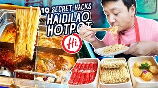 #1 BEST HOTPOT in The World?! Trying HaiDiLao Hotpot "SECRET HACKS & ALL ROBOT Cafe in Singapore