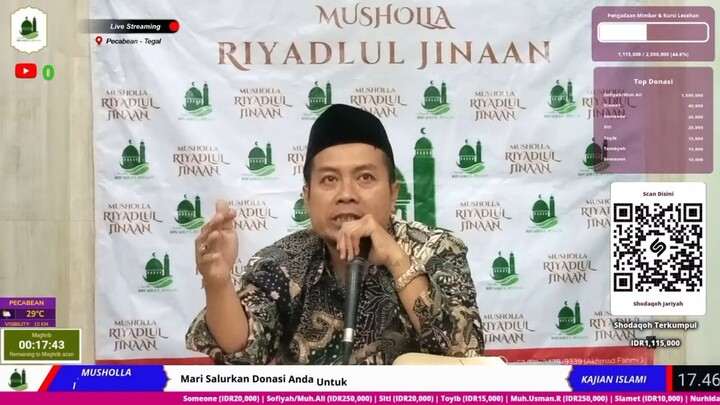 RAMADHAN KE 3 - KAJIAN MENJELANG BUKA PUASA - RIYADLUL JINAAN