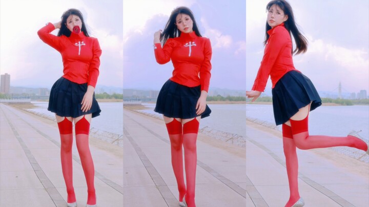 Flower but red autumn clothes + red autumn pants