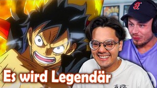 RUFFY MIT GOLDENER BOSS AURA! - RAAFEY & @OnePieceTheoretiker REAGIEREN auf ONE PIECE ANIME