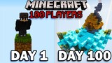 I TRAPPED 100 Players in a Skyblock for 100 Days. This is what happened...