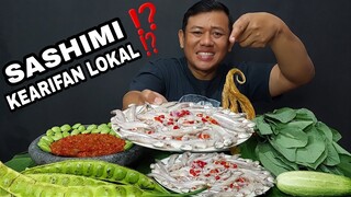 LALAP PETAI MENTAH + IKAN ASIN + SAMBAL BAWANG + IKAN TERI MENTAH + LALAPAN MENTAH PETE TIMUN