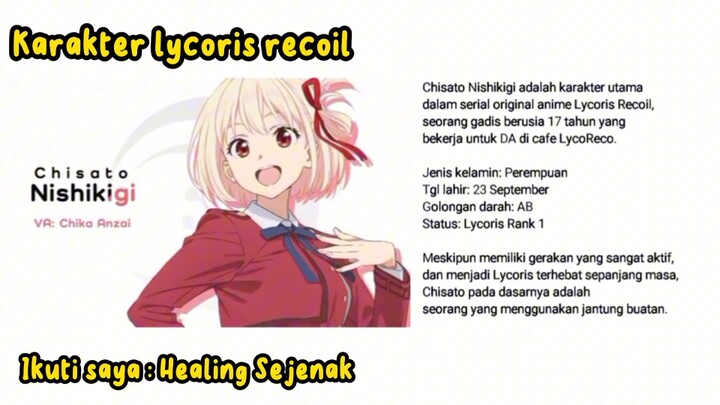 Kenalan dengan karakter Lycoris recoil
