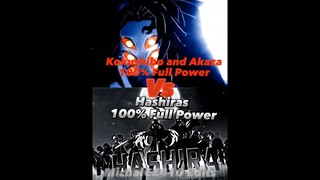 Akaza and Kokushibo 100% Full Power vs Hashiras 100% Full Power #demonslayer  #shorts