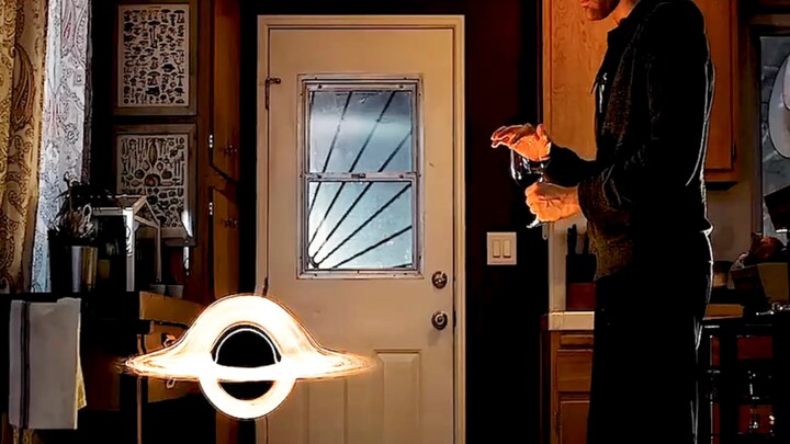 A man keeps a black hole at home.