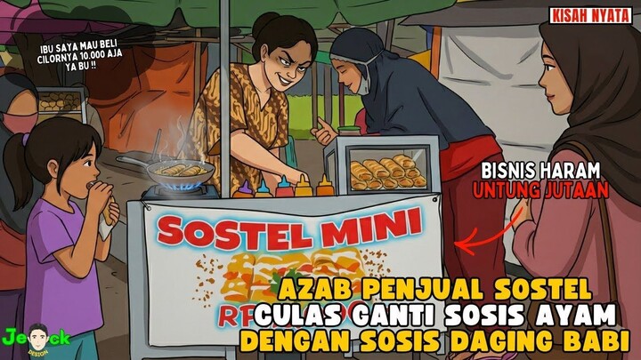 AZAB PENJUAL SOSTEL CULAS GANTI SOSIS AYAM DENGAN SOSIS DAGING BABI  ANIMASI