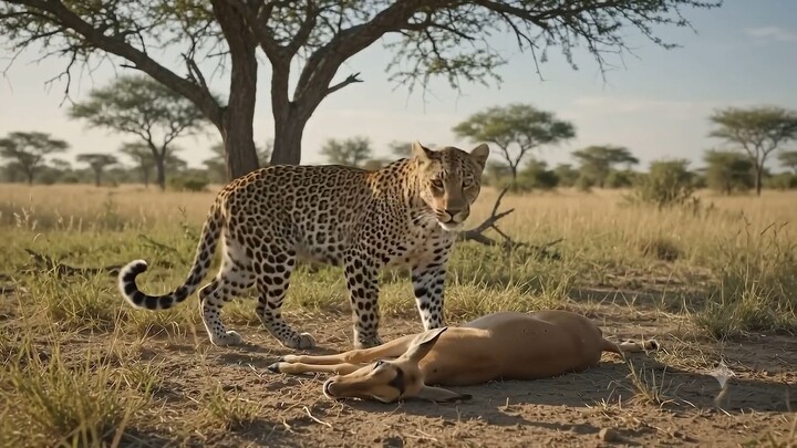 Honey Badger vs Leopard | Ultimate Battle for a Deer Kill | African Wildlife Documentary